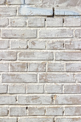 Background texture of a old white brick wall