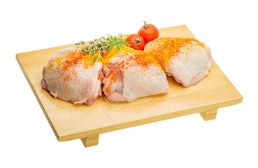 Raw chicken thigh