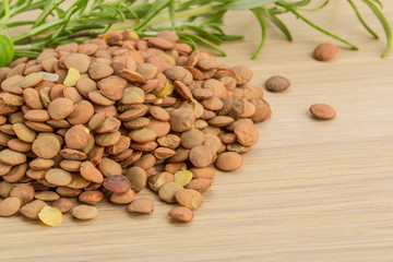 Raw lentils