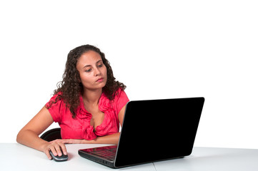 Woman Using Laptop