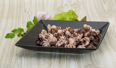 Boiled octopus