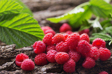 Fresh organic raspberry