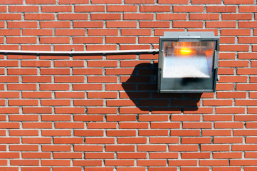 halogen lamp on wall