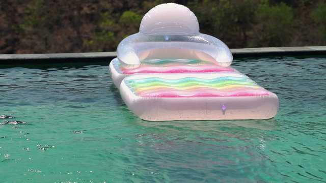 float, mattress, swimming, pool, concept, chair, no one, comfort