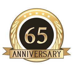 Sixty Five Year Anniversary Badge