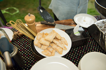 Fish dish - fried fish, fried