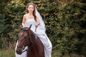 Obraz premium bride on horse