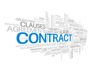 CONTRACT Tag Cloud (agreement terms and conditions signature)