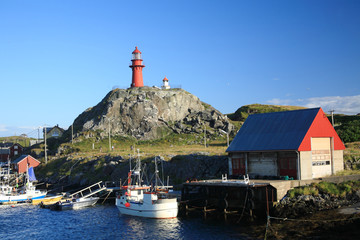 isola di ona norvegia faro del porto