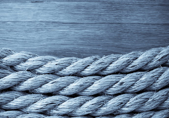 ship ropes on wood