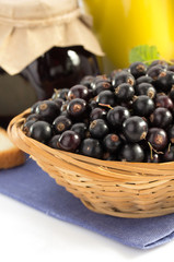 black currants on white