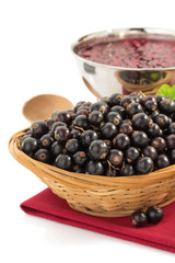 black currants on white