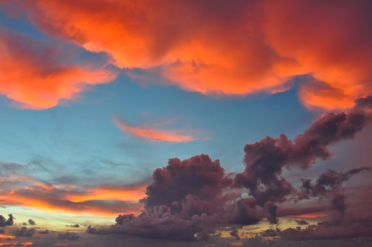 morning skyscape in bad weather