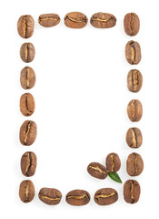 coffee beans on white