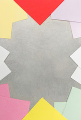 note paper and clip at metal background