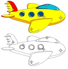 The Aircraft Is Not Painted And Colored, Vector