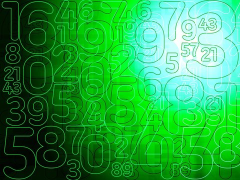 green matrix abstract numbers background