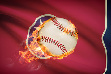 Baseball ball with flag on background series - Tennessee