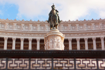 Fototapeta na wymiar Details of altar of the Fatherland, Rome, Italy
