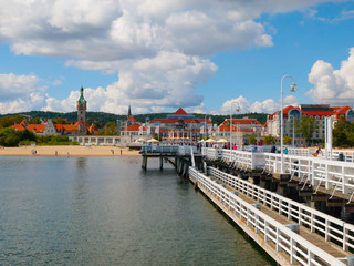 View from the pier at Sopot - obrazy, fototapety, plakaty