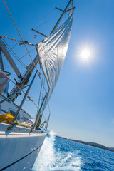 Sailing yacht in Lefkada Greece