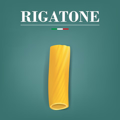 Italian Pasta vector illustration - Rigatone