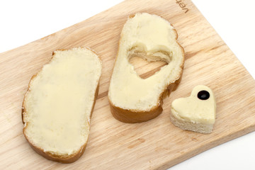 sandwich on the white background