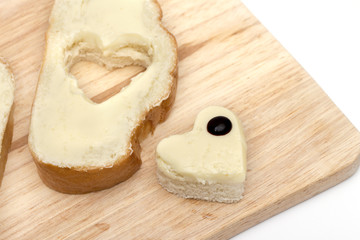 sandwich on the white background