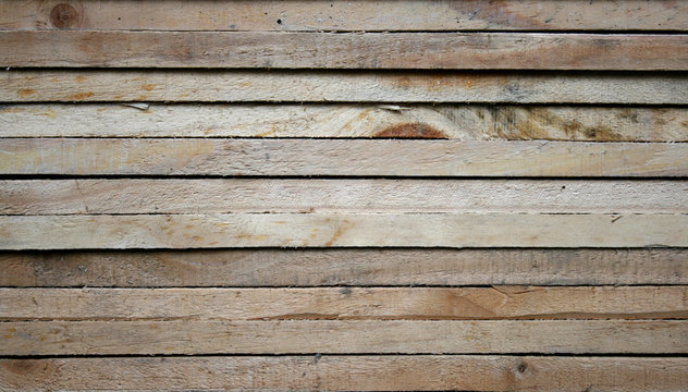 Raw wood, wooden slatted