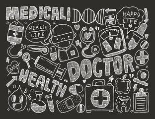 doodle medical background