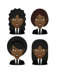 Female avatars  wearing suit