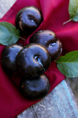 juicy organic plums