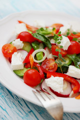 salad with tomatoes and cheese