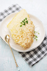 Colostrum. Gourmet dessert.