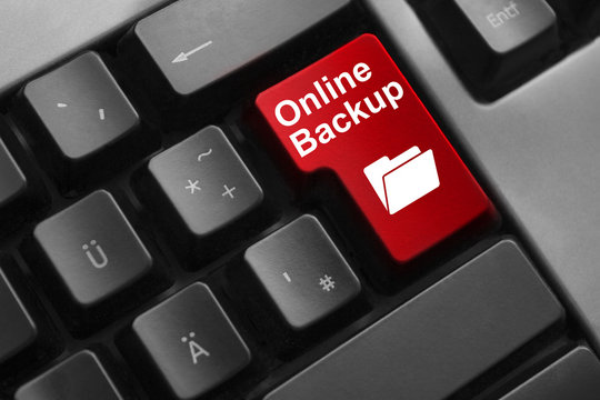 keyboard red button online backup