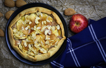 Apple Galette Crostata Cake Sweet Dessert Pie