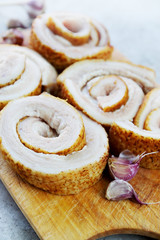Ukrainian fat in rolls