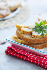 burger with fat and garlic