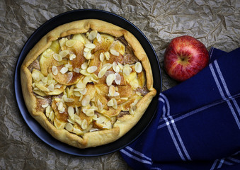 Apple Galette Crostata Cake Sweet Dessert Pie