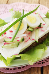 sandwich with cheese and eggs