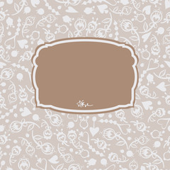 vector frame seamless decorative flowers 1