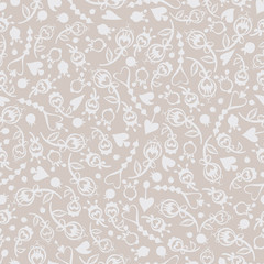 vector seamless decorative flowers