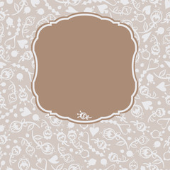 vector frame seamless decorative flowers