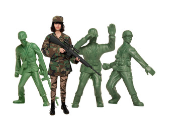 Woman with Assault Rifle