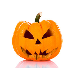 Halloween pumpkin on white background