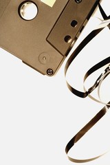 Recording Cassette With Tape Pulled Out