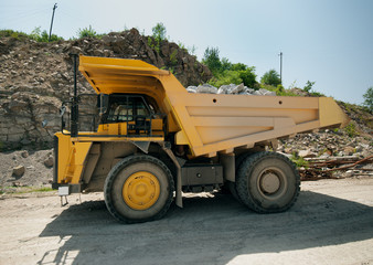 Heavy building bulldozer quarry,car