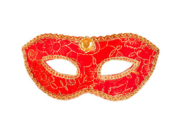 Masquerade party masks isolated on white background