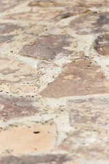 background of stone tiles on the road