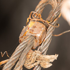 rusty metal cable